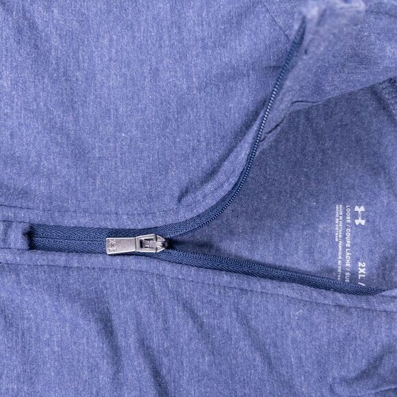 Notre Dame Hockey Under Armour 1/4 Zip 2XL UA HeatGear Charged Loose Fit Sweater - Picture 9 of 9